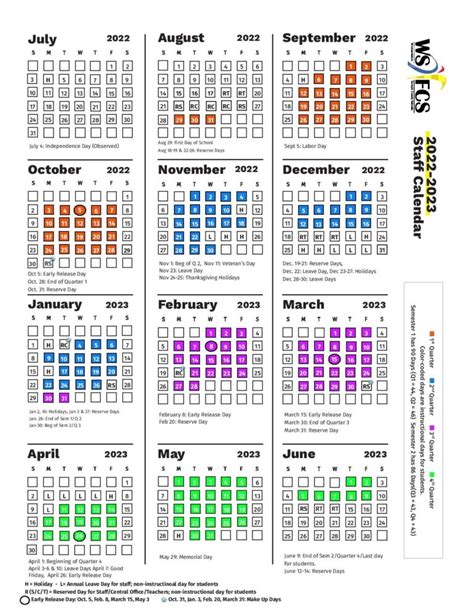 Winston-Salem/Forsyth County Schools Calendar 2022-2023