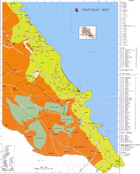 Protaras Tourist Map - Protaras Cyprus • mappery