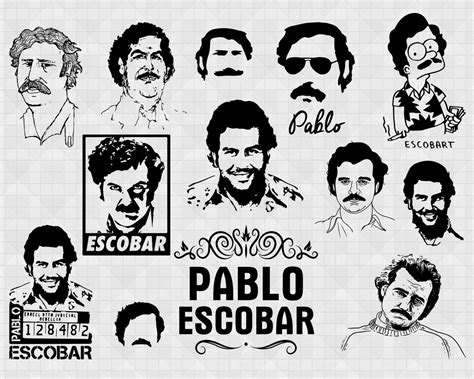 Pablo Escobar svg, famous people, celebrity, celebrity silhouette, artist, artist silhouette ...