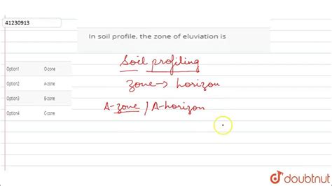 In soil profile, the zone of eluviation is - YouTube