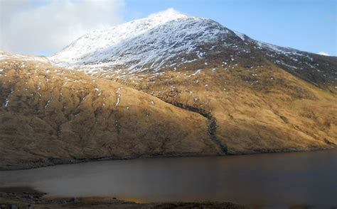 Photographs and map of a winter ascent of Ben Cruachan above Loch Awe ...