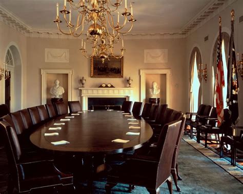 The Cabinet Room in 1991, during the administration of George H.W. Bush ...