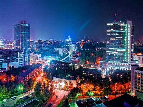 Kiev city lights and skyline at night, beautiful Ukraine – Travel Around The World – Vacation ...