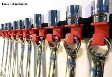 Wall Mounted 3/8" Drive Socket & Wrench Organizer - Red | Wrench organizer, Garage tools, Tool ...