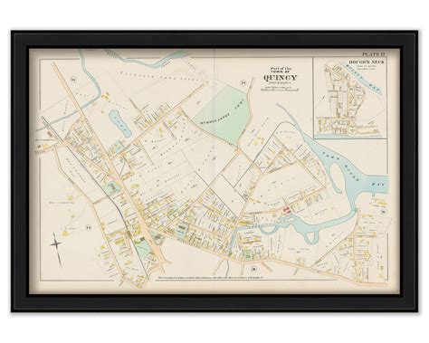 Town of QUINCY, Massachusetts 1888 Map