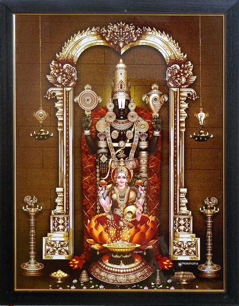 Lord Balaji with Lakshmi on Laminated Board - 20.5 x 16 inches (With images) | Lord balaji, Lord ...