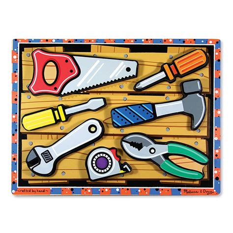 Tools Chunky Puzzle - LCI3731 | Melissa & Doug | Wooden Puzzles