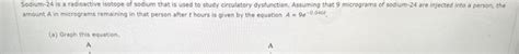 Solved Sodium-24 is a radioactive isotope of sodium that is | Chegg.com