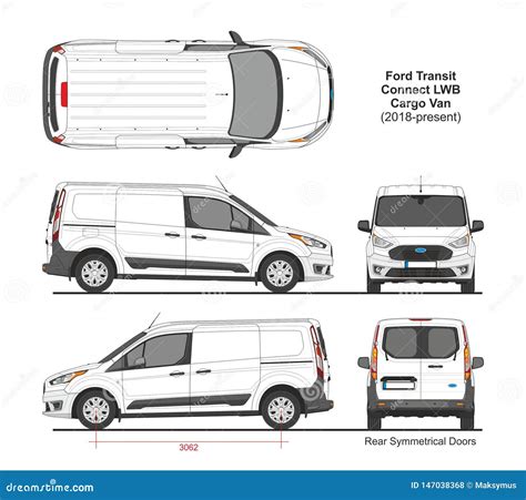 De Ladingsbestelwagen 6 Deuren 2018 Van Ford Transit Connect LWB ...