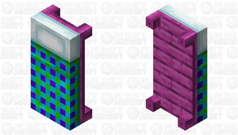 blue & green plad bed Minecraft Mob Skin