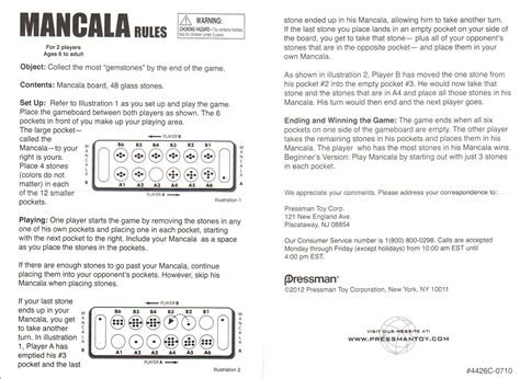 Mancala Rules Printable