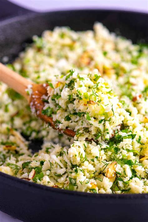 Garlic Herb Cauliflower Rice | Recipe | Rice recipes for dinner ...