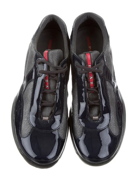 Prada Sport America's Cup Patent Leather Sneakers - Shoes - WPR41127 | The RealReal