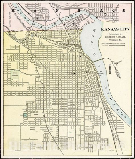 Historic Map : 1901 Kansas City : Vintage Wall Art