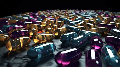 Capsules Of Medicine In 3d Rendering Background, Antibiotic, Medicine Tablet, Medicine Pills ...