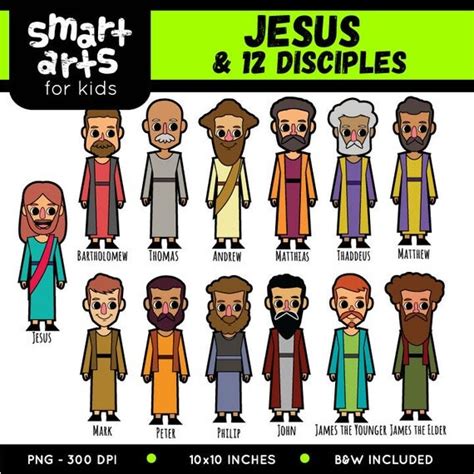 Jesus and 12 Disciples Clip Art 12 disciples bible based