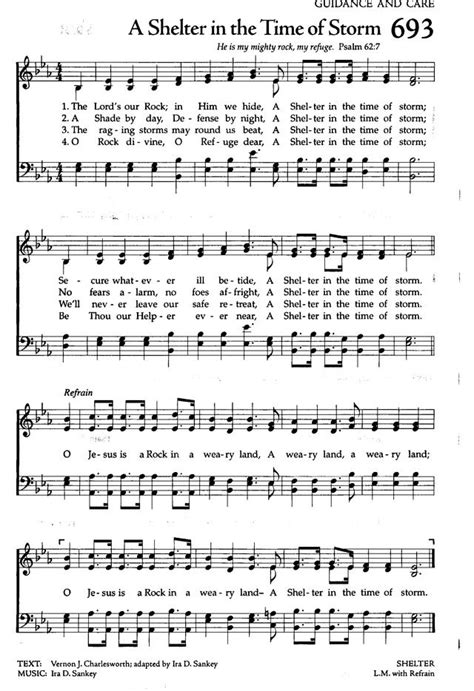 A Shelter in the Time of Storm | Hymns lyrics, Hymn music, Hymn sheet music