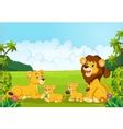 Cartoon lion family Royalty Free Vector Image - VectorStock