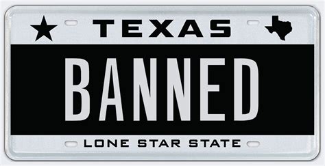 2023 rejected Texas license plates: 'PHCKIT' and 'TORTUR' included