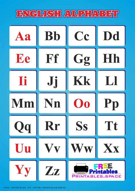 51 English Alphabet Printable | Alphabet chart printable, Printable ...