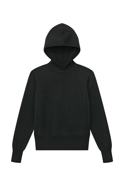 Knitted Hoodie Black — THAKOON | Hoodies, Knit hoodie, Black hoodie