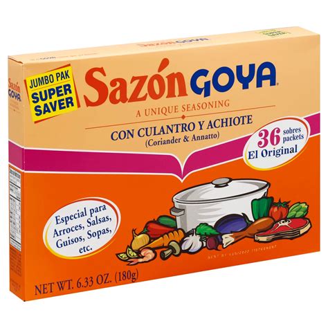 Goya Sazon Coriander & Annatto Seasoning Jumbo Pak - Shop Spice Mixes at H-E-B