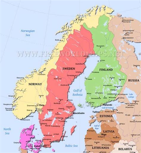 Map Of Scandinavian Countries And Europe – Topographic Map of Usa with ...