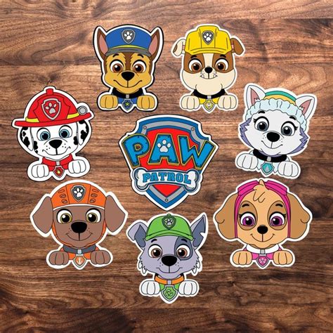 Paw Patrol pup and Dog Tag Stickers Chase Marshal Zuma | Etsy in 2021 | Paw patrol, Paw patrol ...