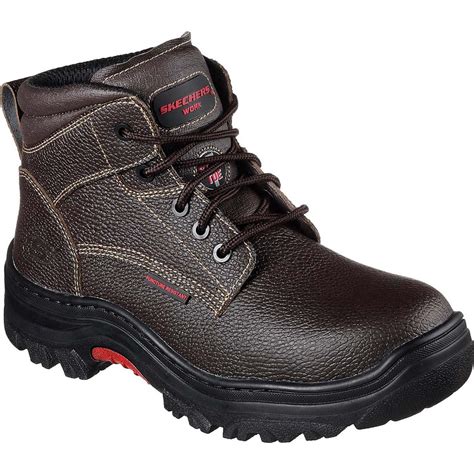 SKECHERS Steel Toe Puncture-Resistance Work Boot, 77143BRN