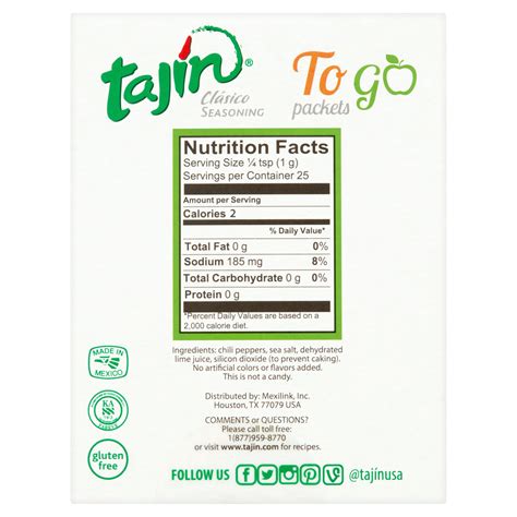 Tajin Usa Nutrition Facts – Besto Blog