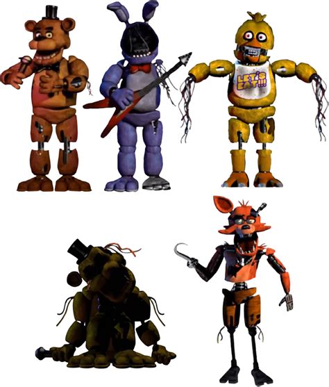 Classic Withered Animatronics (FNAF1) by Alexander133Official on DeviantArt