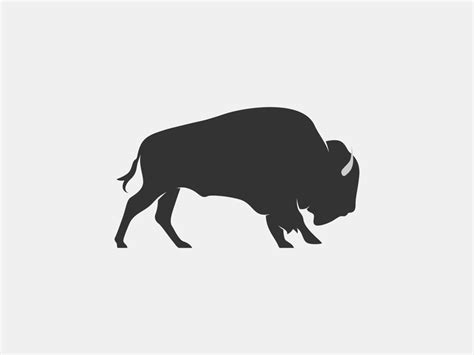 bison vector silhouette 11139398 Vector Art at Vecteezy