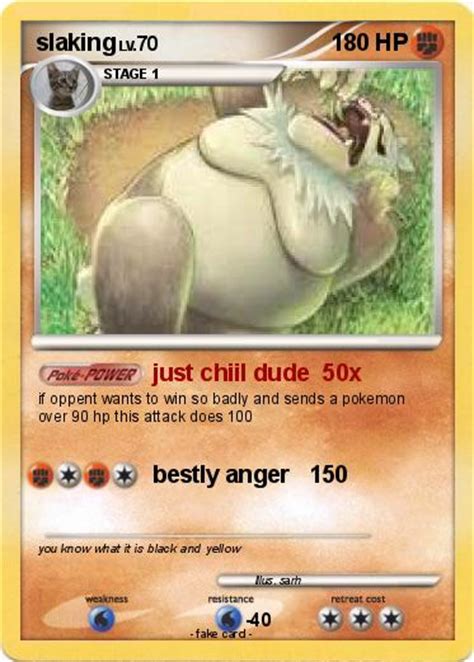 Pokémon slaking 28 28 - just chiil dude 50x - My Pokemon Card