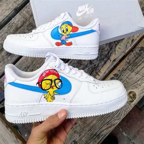 Custom Nike Air force 1 tweetycustom sneakers custom shoes | Etsy