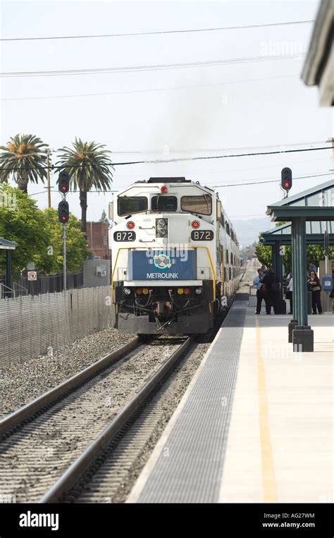 Metrolink train in Orange, California Stock Photo - Alamy