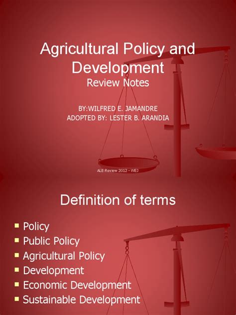 Agricultural Policy and Development: Review Notes | PDF | Economic Surplus | Economic Equilibrium