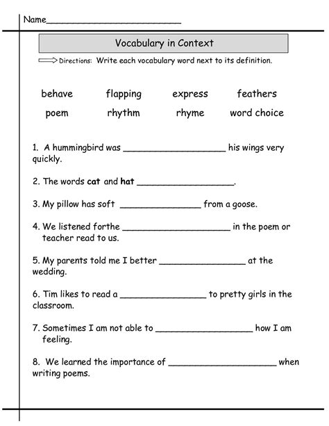 Second Grade Worksheets | Learning Printable