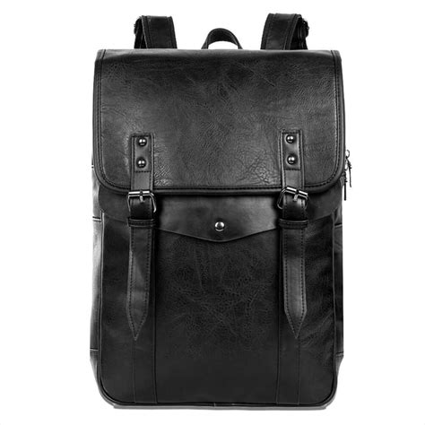 Vbiger - Vbiger Men Vintage PU Leather Backpack Laptop Backpack School ...