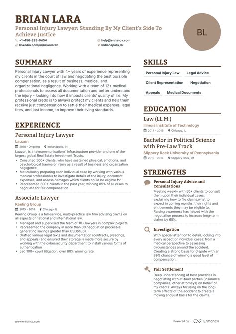 5 Personal Injury Lawyer Resume Examples & Guide for 2023