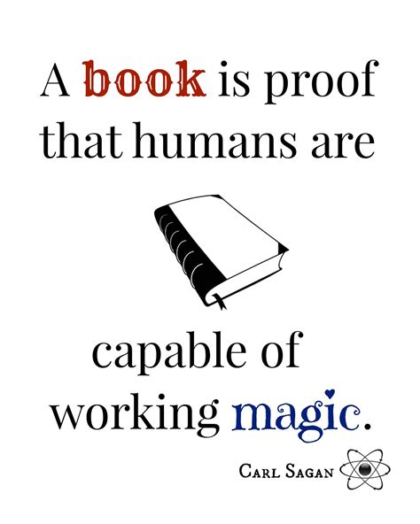 Carl Sagan Print Digital Print Printable Art A Book is - Etsy