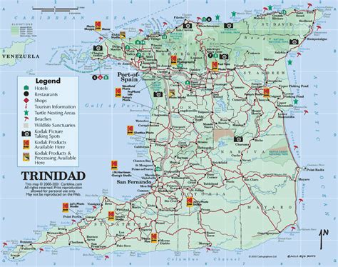 Maps of Trinidad and Tobago - Mapas de Trinidad Tobago