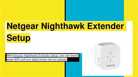 PPT - Netgear Nighthawk Extender Setup PowerPoint Presentation, free ...