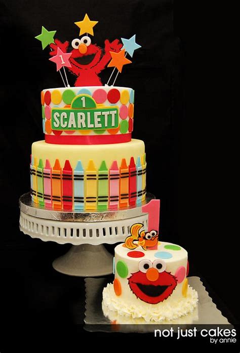 Elmo 1st birthday Cake - Decorated Cake by Annie - CakesDecor