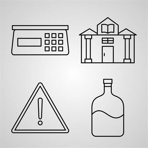 Set of Chemistry Icons Isolated on White Background 3465840 Vector Art ...