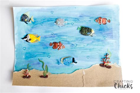 Water Color Ocean Art for Kids - The Crafting Chicks