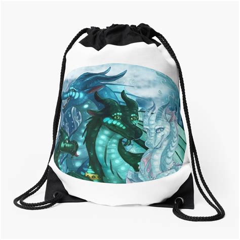 "Wings of Fire - Royal SeaWings - Auklet, Tsunami, Turtle, Anemone" Drawstring Bag by ...