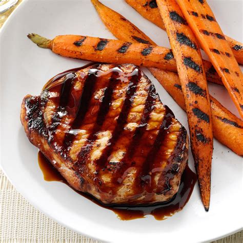 Grilled Pork Chops with Sticky Sweet Sauce Recipe | Taste of Home