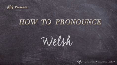 How to Pronounce Welsh (Real Life Examples!) - YouTube