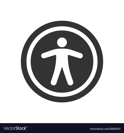 Circle accessibility icon Royalty Free Vector Image