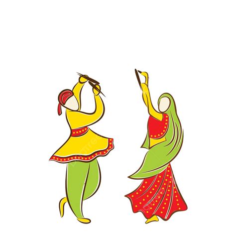 Happy Navratri Festival Celebrate By Dancing Garba Religion Hindu Editable Vector, Religion ...